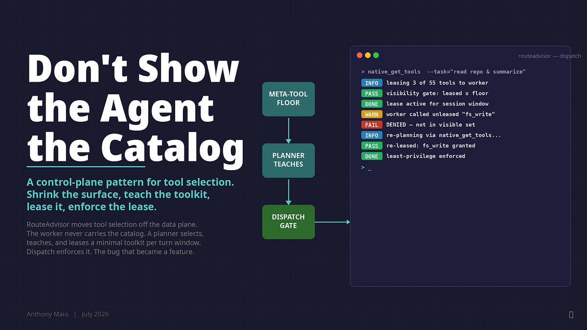 Don't Show the Agent the Catalog